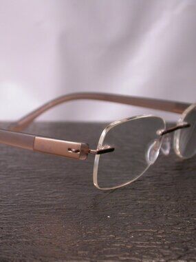 Silhouette Titan Frameless Bronze Clear Eyeglasses Made in Austria